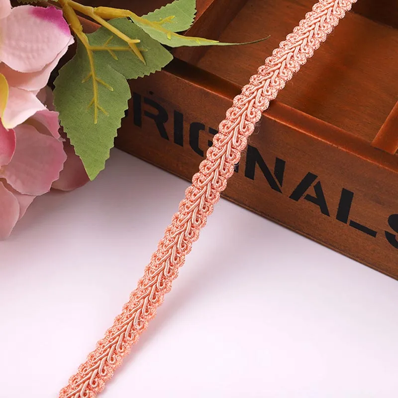 2Yards 10mm Lace Trim Ribbon Curve Cotton Centipede Braided Ribbon Fabric Handmade DIY Clothes Sewing Supplies Craft Accessories