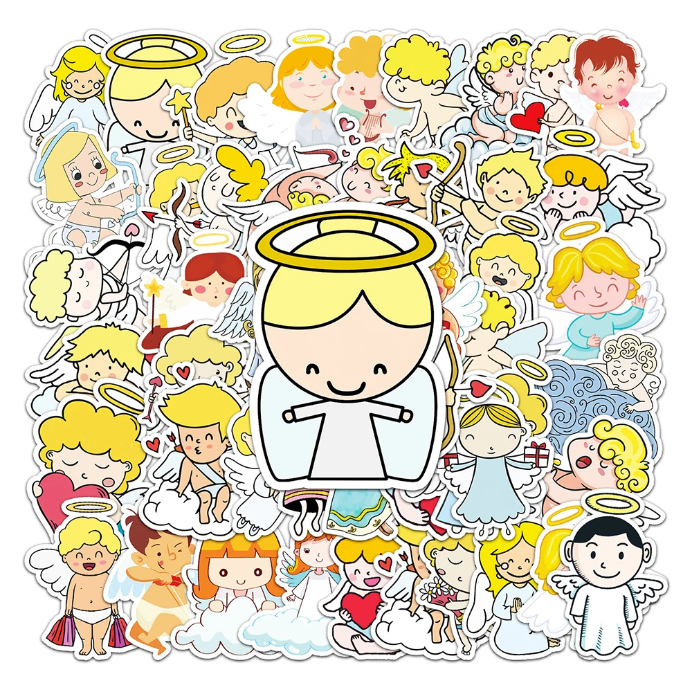 

10/30/50PCS Cute Cartoon Little Angel Stickers Aesthetic Water Bottle Phone Diary Graffiti Decals Waterproof Kid Sticker Packs