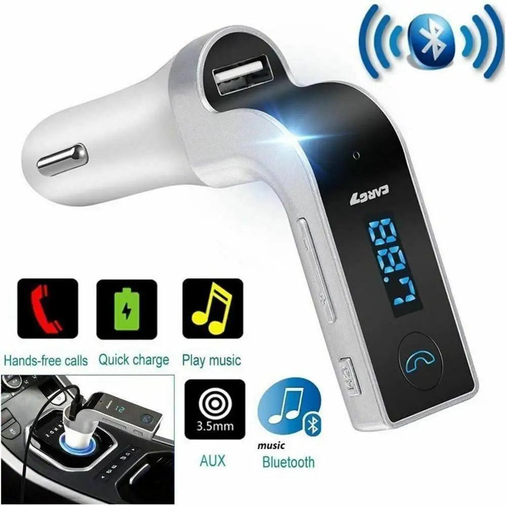 Wireless Bluetooth 4.0 Car MP3 Player FM Radio Transmitter LCD USB Charger Kit CAR G7