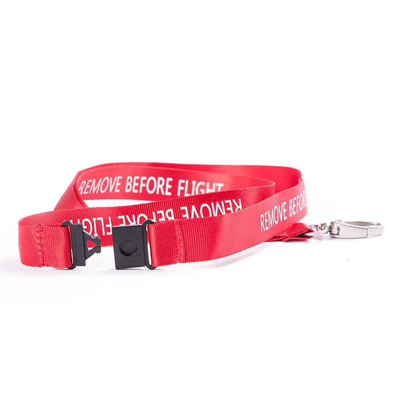 Luminous REMOVE BREFORE FLIGHT Lanyard Metal Buckle RED Ribbon Rope Sling for ID Case Holder Pilot Aviation Lover Airman