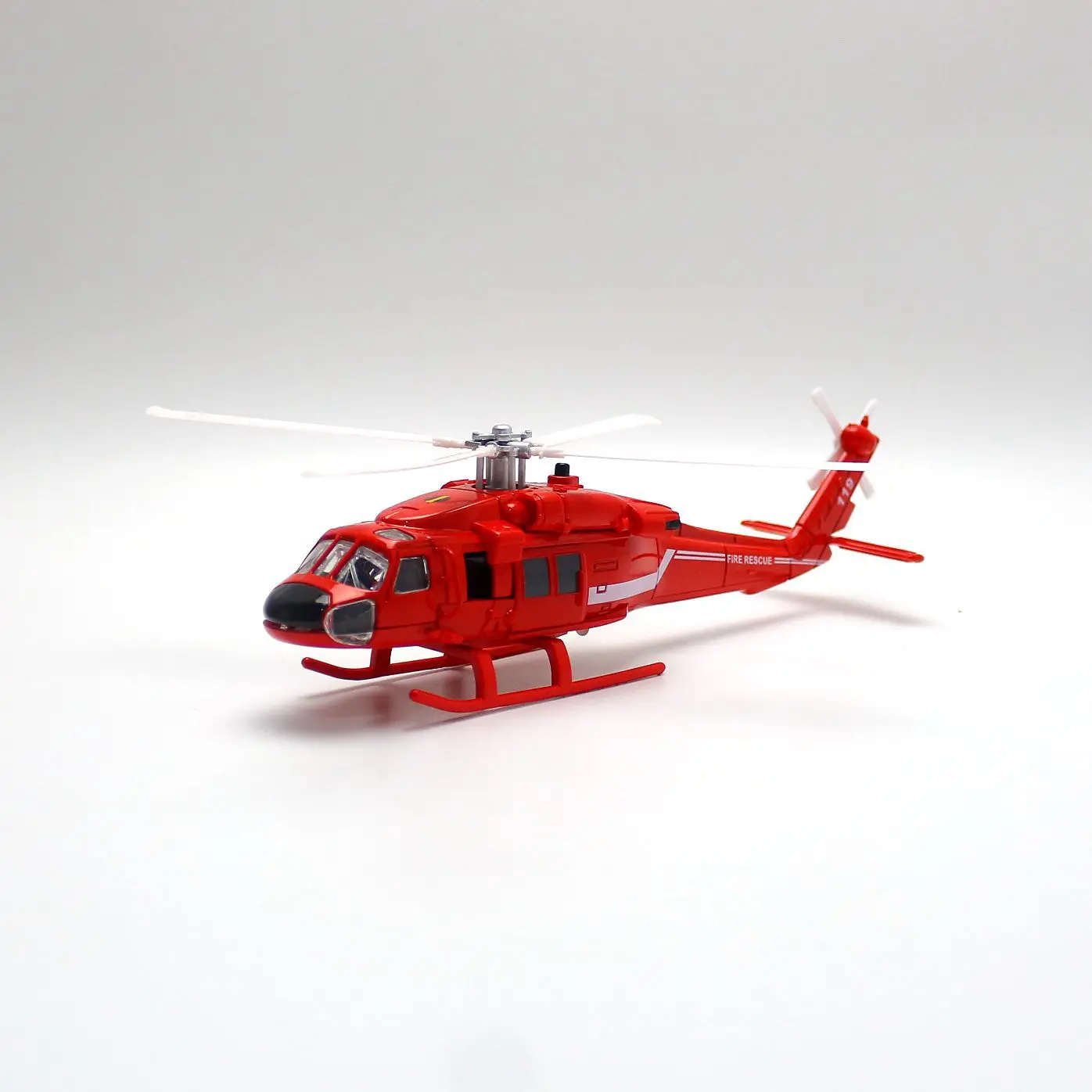 Hot selling wholesale alloy helicopter model,1:64 fire rescue helicopter toy,simulation light and sound effects,free shipping