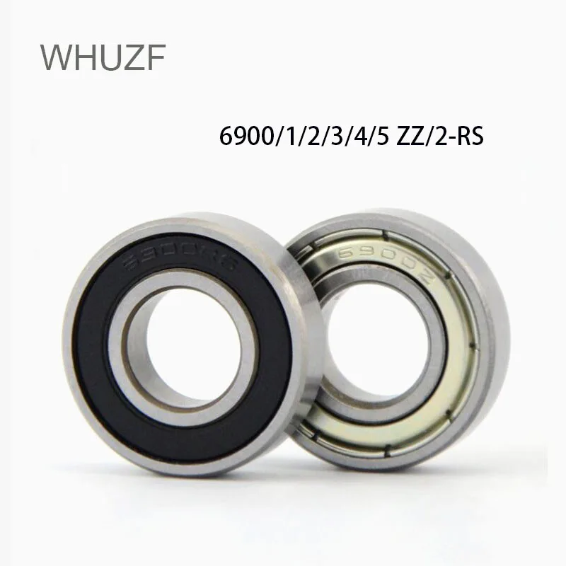 

10pcs 6900 6901 6902 6903 6904 6905 2RS RS Rubber Sealed Deep Groove Ball Bearing Miniature Bearing