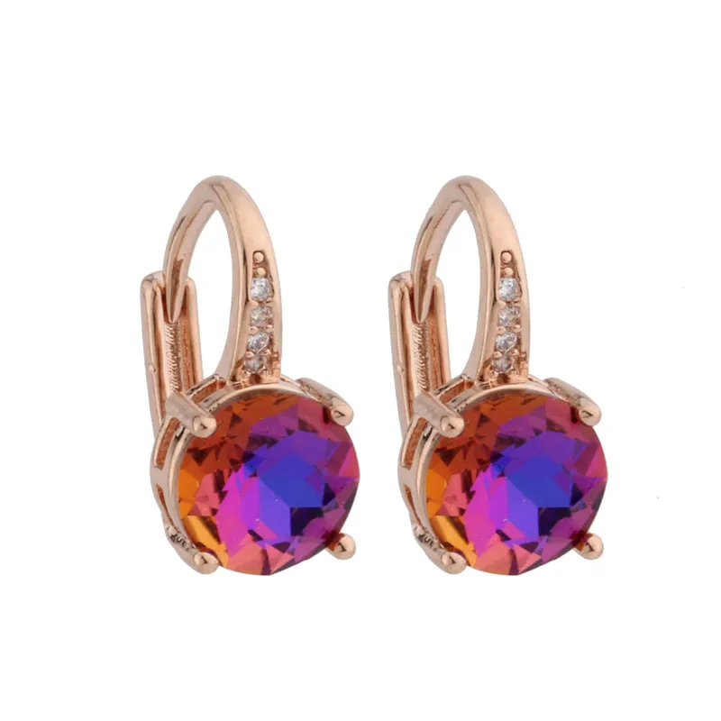 Trend Earrings 2022 New Trendy Earrings 8mm Round 585 Rose Gold Color Jewelry for Women High-Quality Unusual Earrings Design