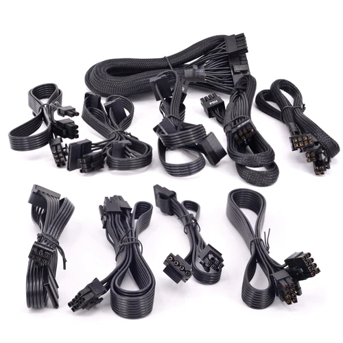 Para Seasonic FOCUS PLUS Gold FX periférico 4 pines SATA IDE PCIe CPU alimentación principal ATX 24 pines GPU tarjeta VGA fuente de alimentación Cable de minería