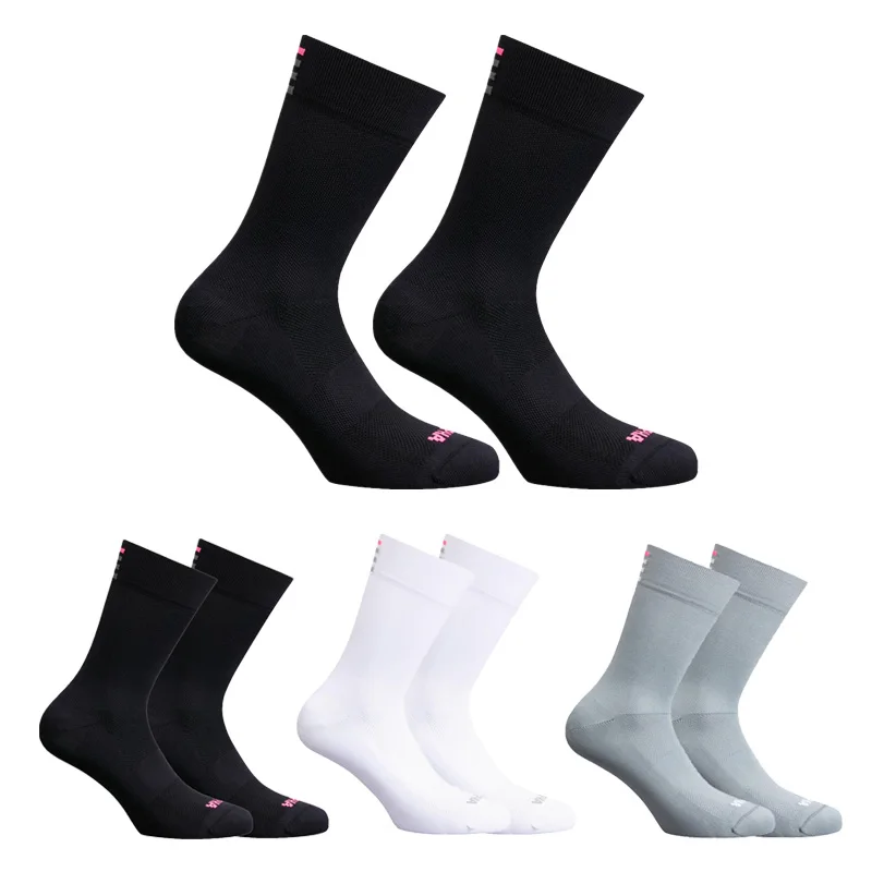 

Solid Color Cycling Socks Men Women Outdoor Racing Car Mountain Bike Sports Socks Road Running Socks Calcetines Ciclismo