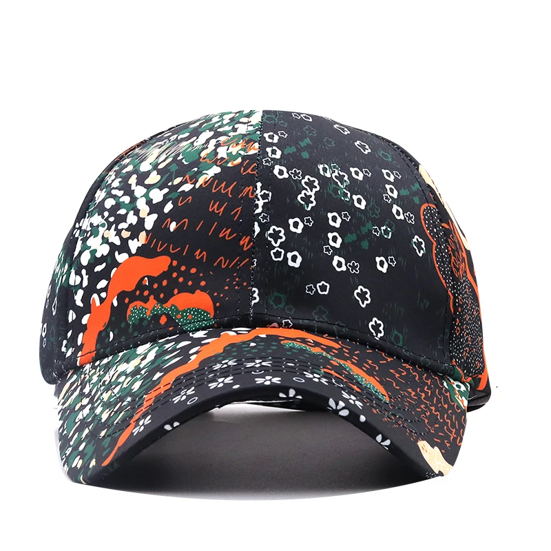 New Trendy Graffiti Pattern Cappellino Baseball Cap Black Hip Hop Hats For Men Women Snapback Face Caps Gorras Para Hombre