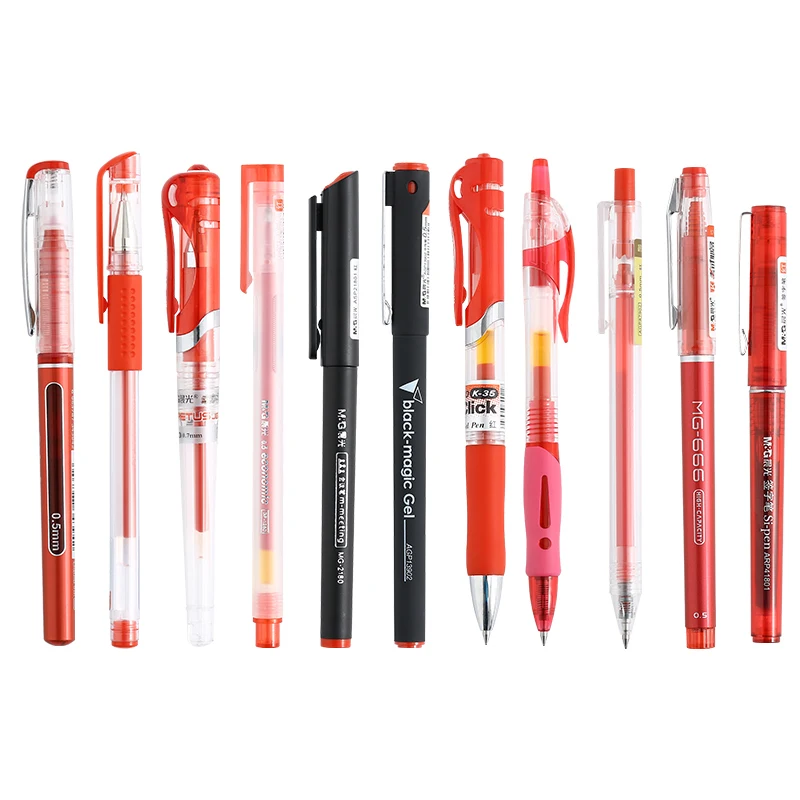 M&G Different Gel Pen 0.5mm 0.7mm Black/Blue/Red Ink Bullet / Needle Pen Retractable Design School Office Writing Pens