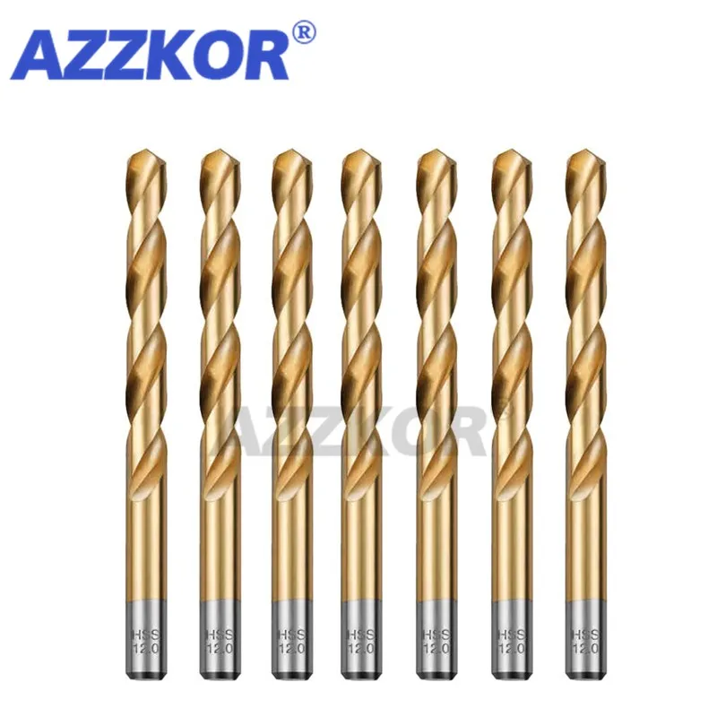 強力なツイストドリル,チタンビットセット,金属穴カッター用硬度ビット,1.0〜7.0mm,10個