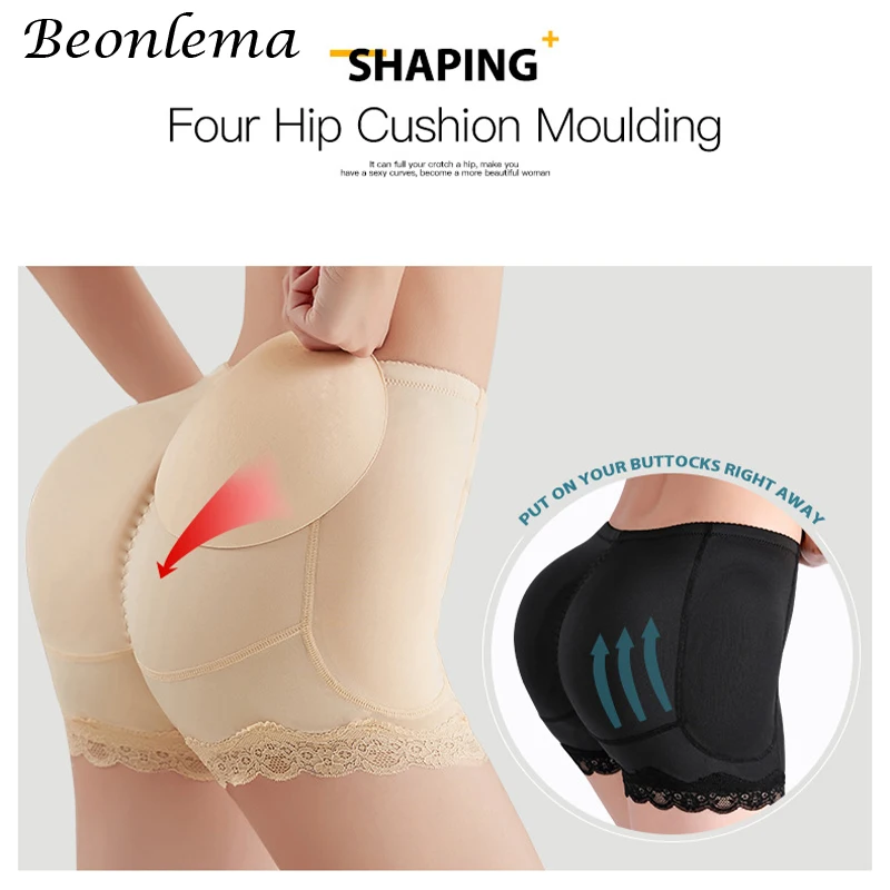 Ropa interior moldeadora de cuerpo con relleno de almohadillas para caderas, bragas sexys de Control de glúteos grandes, moldeador de vientre liso, ropa moldeadora de glúteos falsos de talla grande