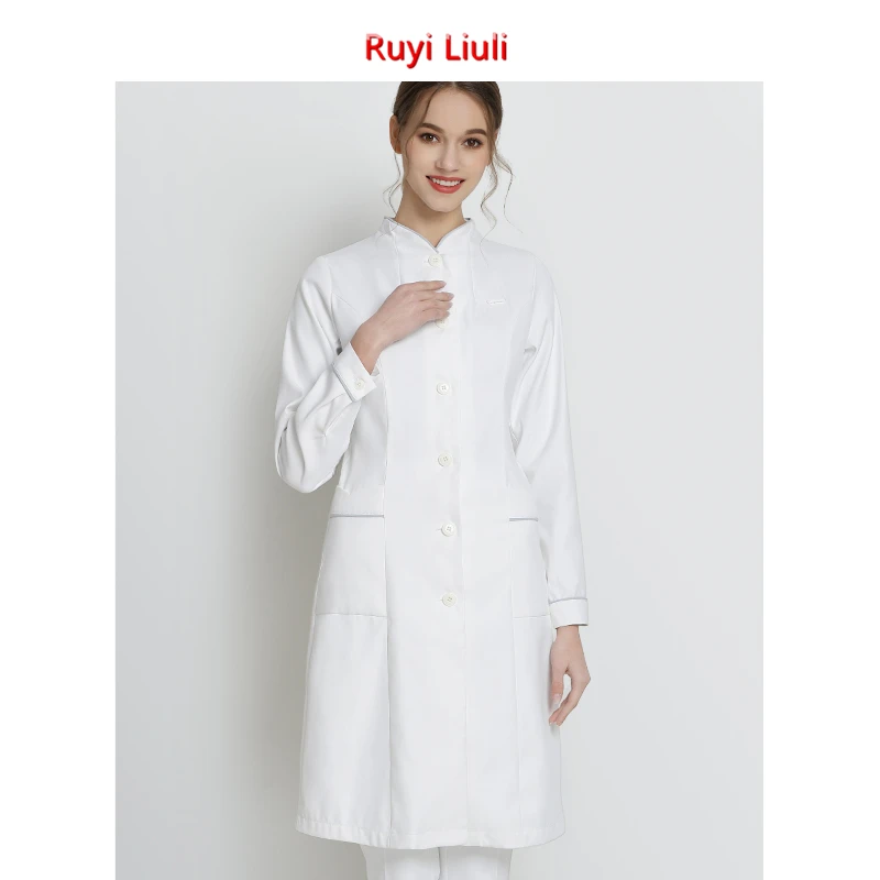 Nurse dress slim dress long sleeve women's skin management beauty salon work clothes hospital guide suit