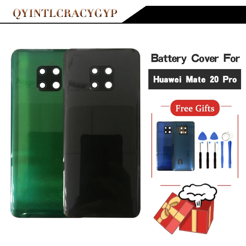 Glass Rear Housing Cover For Huawei Mate 20 Pro Back Door Replacement Battery Case For Mate 20 Pro Glass Battery Cover