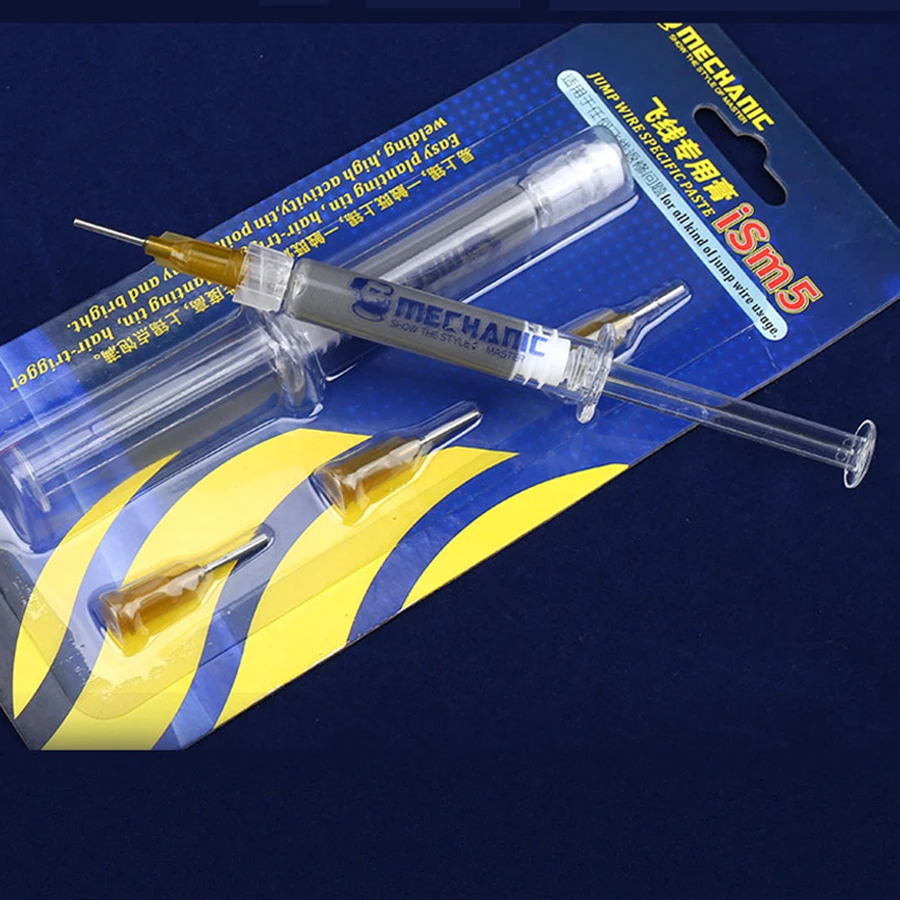 MECHANIKER 3ML Jump Draht Solder Paste Flux Gewidmet Schweißen Zinn Paste für Handy Fingerprint Fly Linie Reparatur mit 3 nadeln