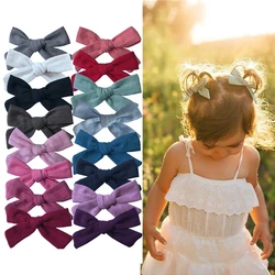 2 PCS 3-inch Baby Girl Hair Clips Pigtails Bow Hair Barrettes for Babies Infant Toddlers Kids Hair Bows