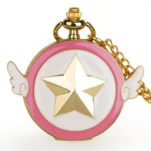 Fashion Women Men Quartz Pocket Watch Cartoon Design Kids Pendant Necklace Clock Gifts Fob Watch