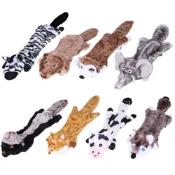 Cute Animal Shape Pets Dog Chew Squeaky Toys Plush Interactive Small Medium Dogs Toy Pet Accessories