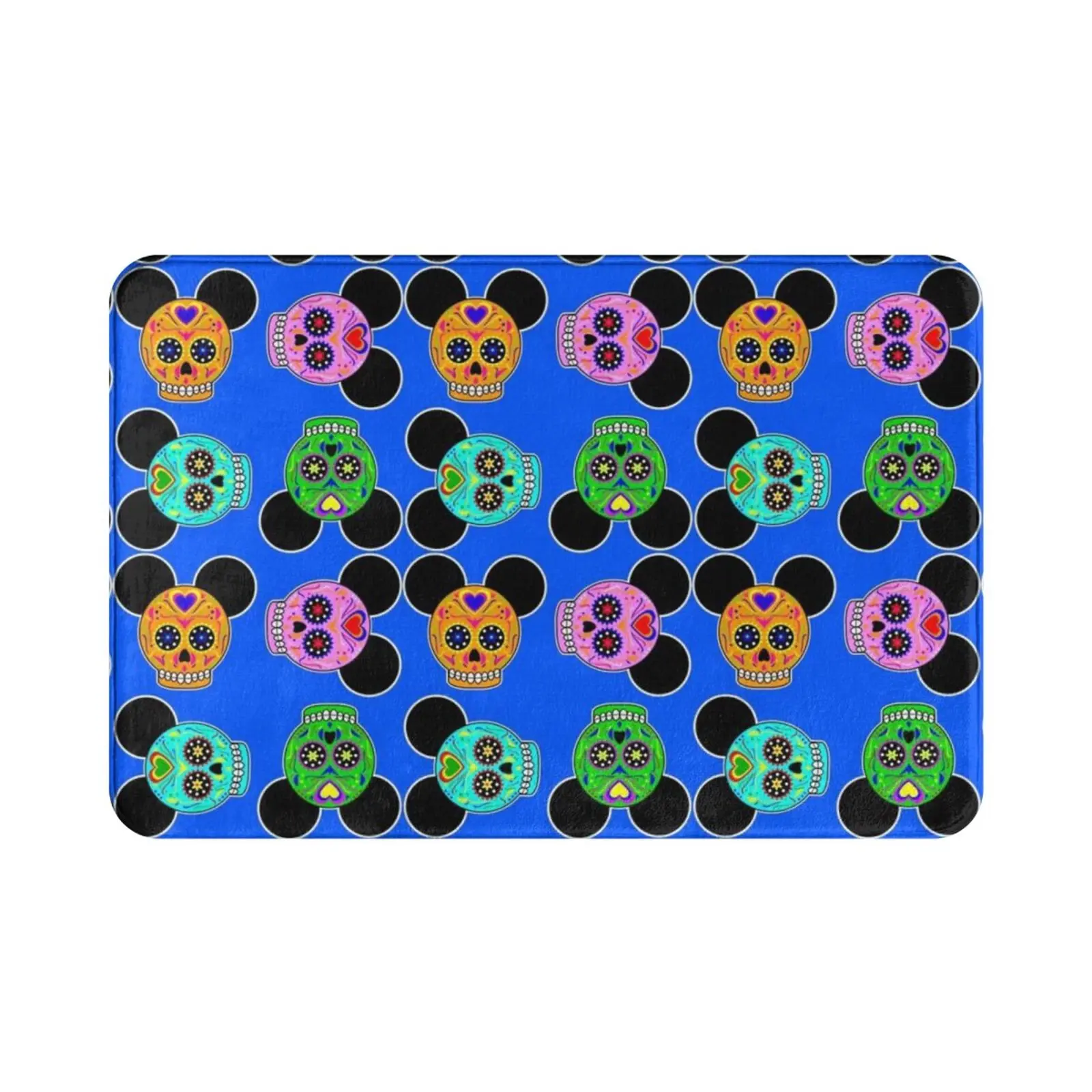 Dia De Los Muertos Ears ( Pattern ) Carpet Mat Rug Cushion Soft Mickey Ears Dia De Los Muertos Skull Mexico Pixar Four