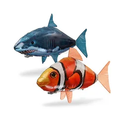 RC Shark For Children Toys Air Swimming Fish Remote Control Sharks Infrared Balloons inflatable RC flying Air Plane Kids Toys