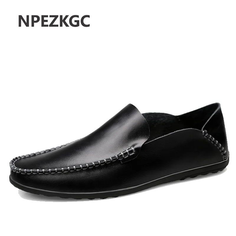 Men Loafers Shoes Soft Genuine Leather Slip-On Sneakers Male Casual Luxury Brand Spring Men Loafers Mocassin Zapatos Hombre