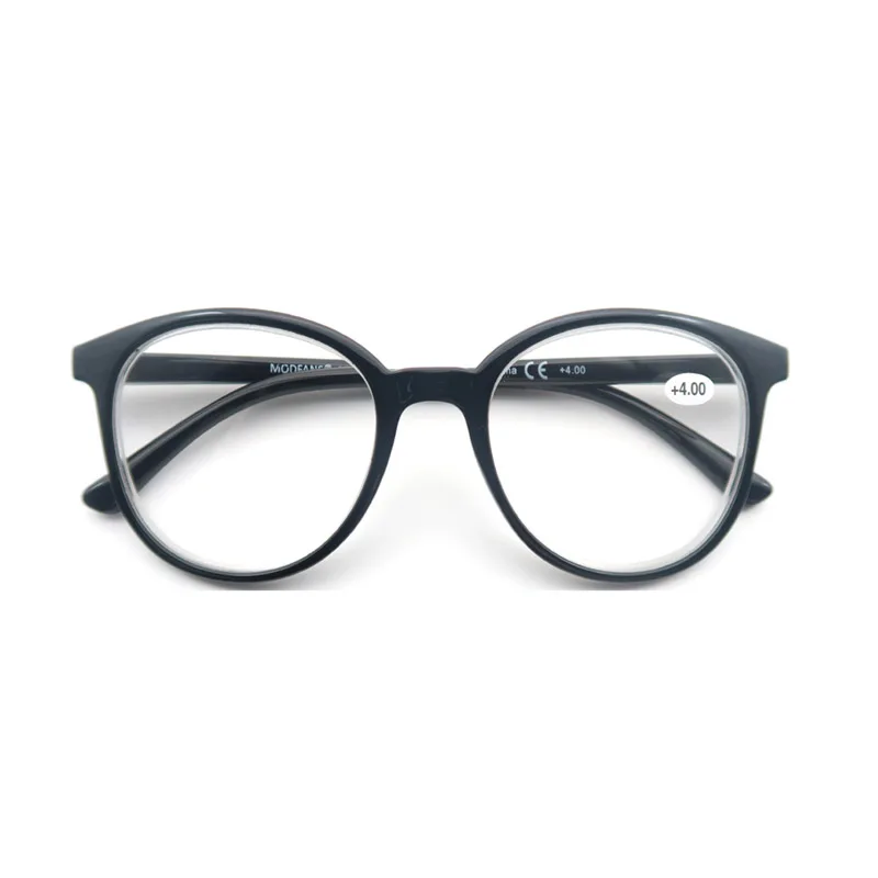 MODFANS Oversized Reading Glasses For Women and men,Classic Round Sunglasses Readers Frame with Spring Hinge +0.5 ~ +4.0