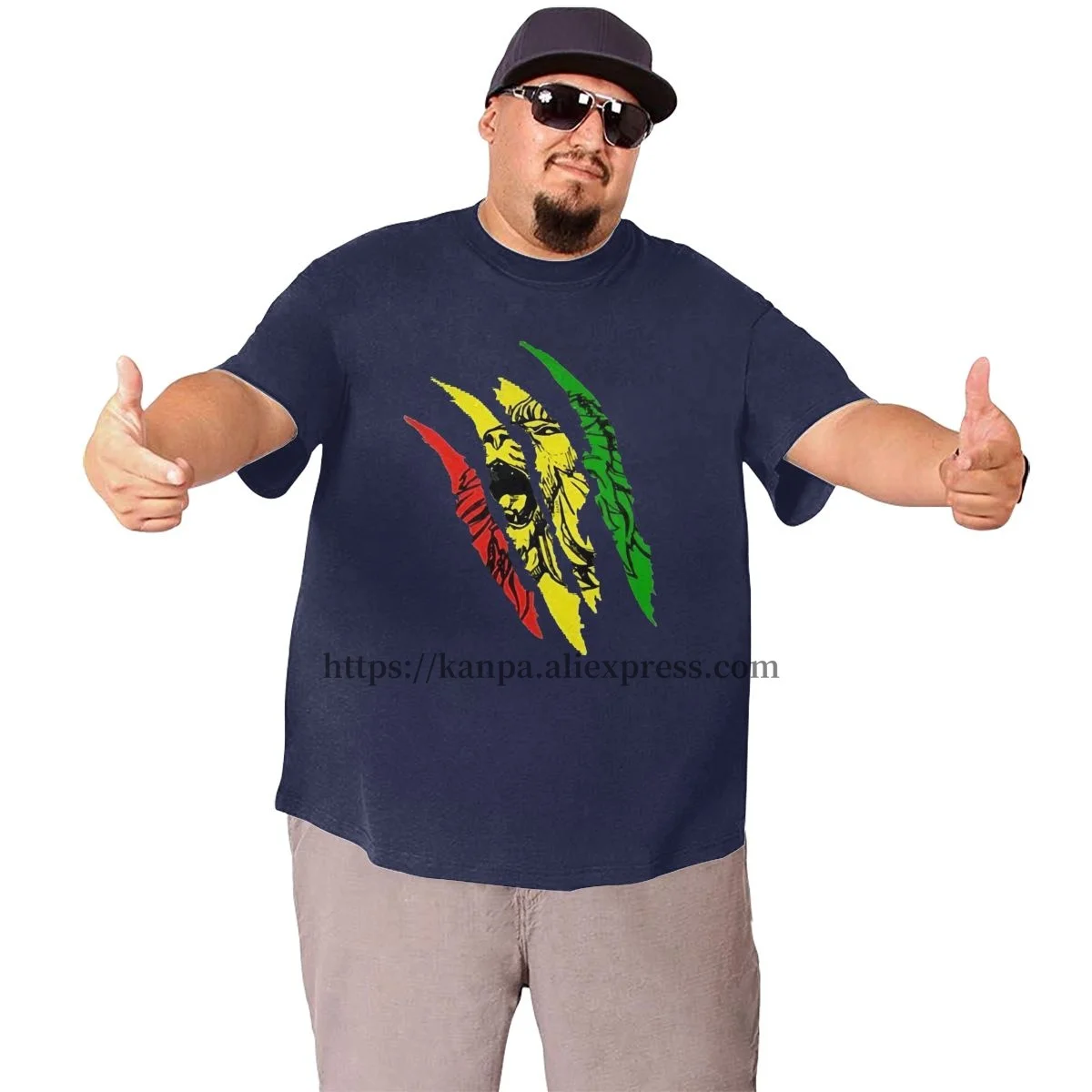Colorful Lion Paw Men Plus Size T Shirts Men's Oversized T-shirt Short Sleeve Breathable Tops Tee Summer Large Loose Tees 6XL