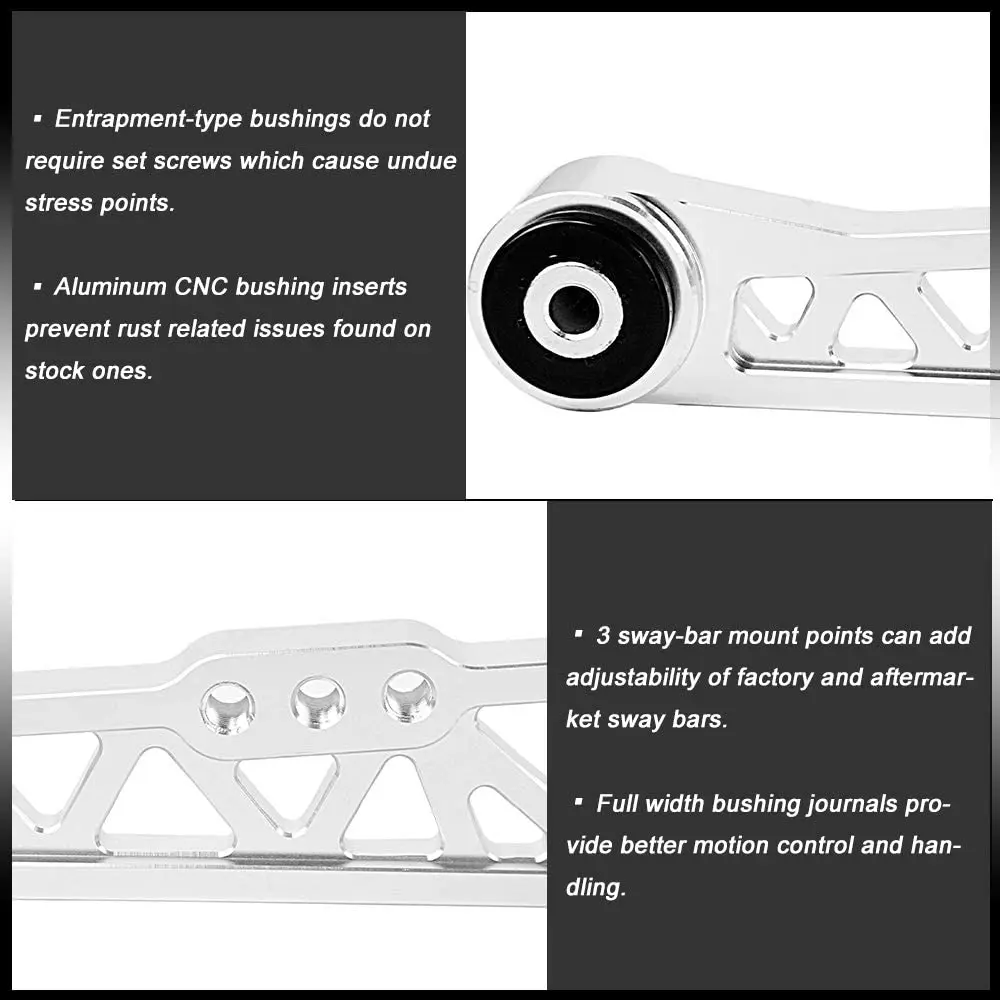 F7 Billet LCA Rear Lower Control Arms For 88-95 Honda Civic EG EF DEL SOL LCA-1004-F7