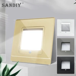 SANDIY Stair Light Radar Detector Wall Sconce Lamp Motion Sensor Led Night Lighting Fixture for Bedside Steps Bedroom Closet