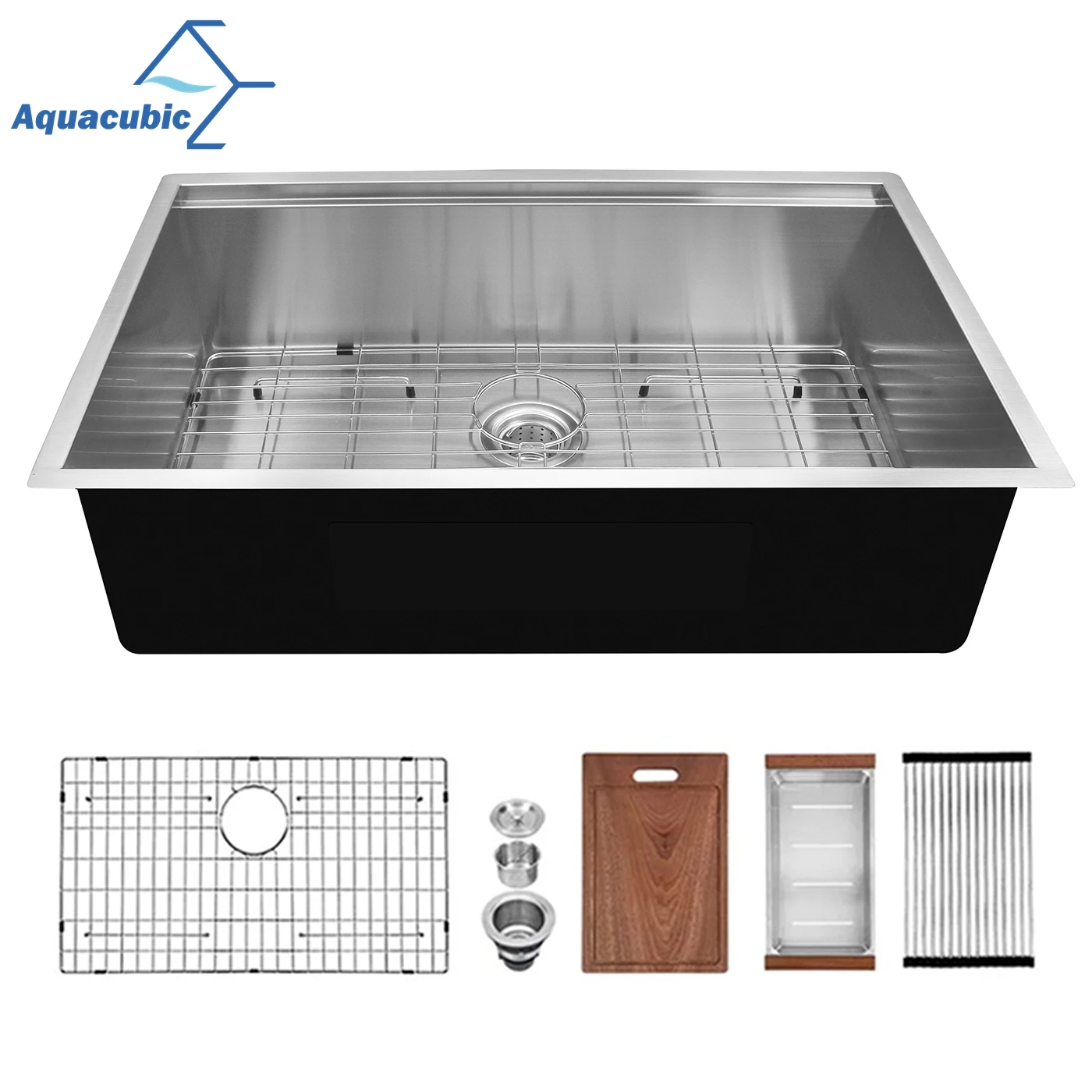 30 X 19 Inch Drop In Workstation Ledge Sink Single Bowl  Drop In Stainless Steel Kitchen Sink With Many Accessories