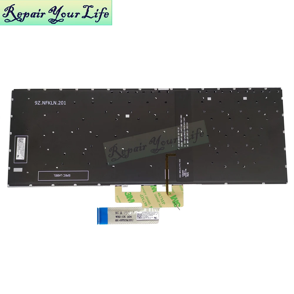 Kami Inggris CF Backlit Keyboard untuk ASUS ZenBook Flip 14 UX462 UX462DA Bahasa Inggris Perancis Kanada Notebook Keyboard 0KNB0-262NUS00 Baru