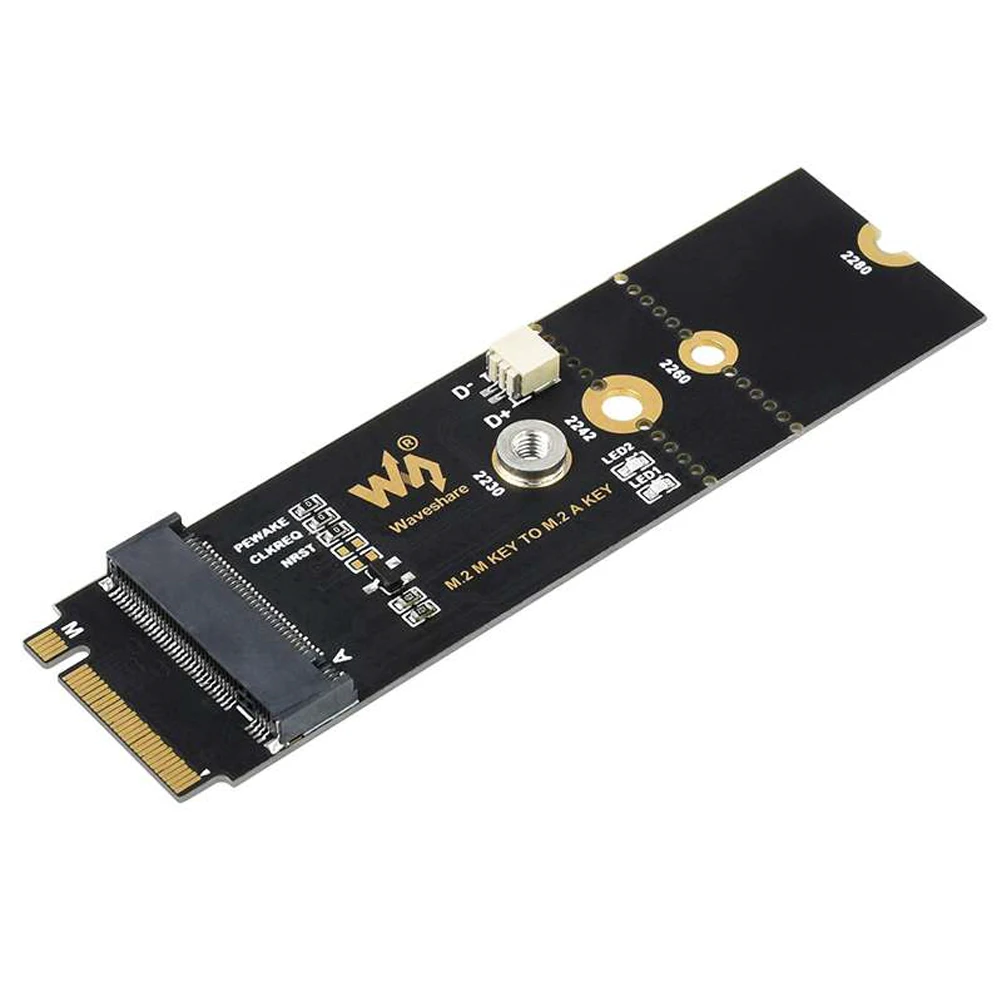 Waveshare M.2 M KEY To A KEY Adapter supporta solo dispositivi con canale PCIE supporta la conversione USB