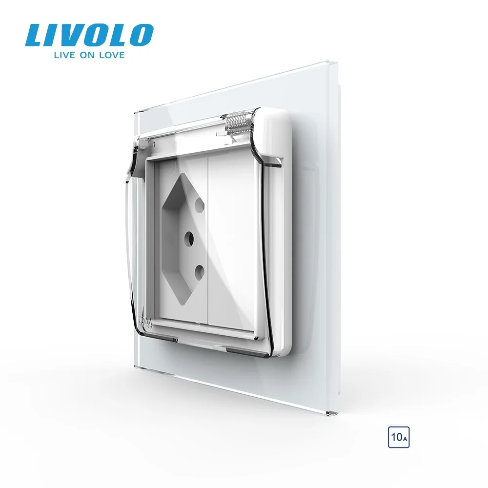 Livolo Switzerland Standard USB Wall Socket. AC 110~250V with Waterproof Cover Switzerland 13A Power Socket for Embedded