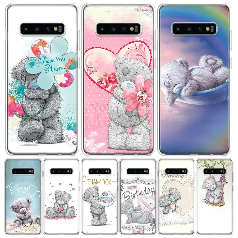 Teddy Me To You Bear Phone Case For Samsung Galaxy S24 S22 S23 Ultra S20 FE S10 S21 Plus S10E S9 S8 + Coque Back Cover