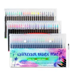 12//20/72 Color Watercolor Brush Pens Art Marker for Drawing Scrapbooking Lettering Manga Calligraphy Sketching School Supplies
