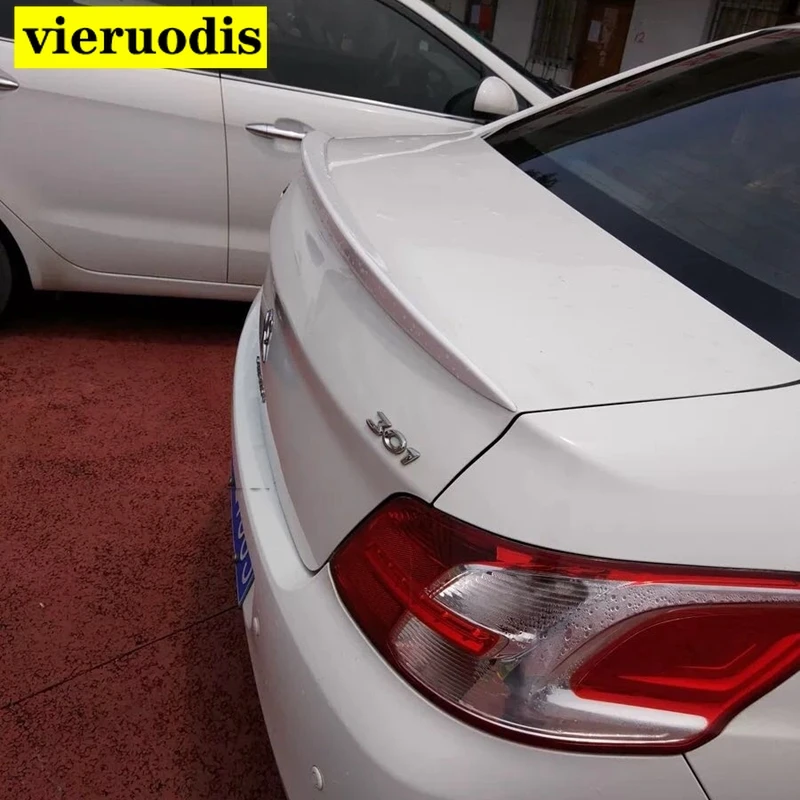 For Peugeot 301 Spoiler High Quality ABS Material Car Rear Wing Primer Color Rear Spoiler For Peugeot 301 Spoiler 2013-2015