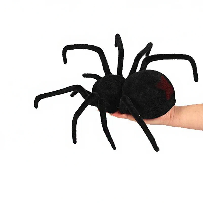 RC spider toy remote control Tarantula Black widow Electric toys Simulation lifelike crawl araneid Tricky novel gift for boys