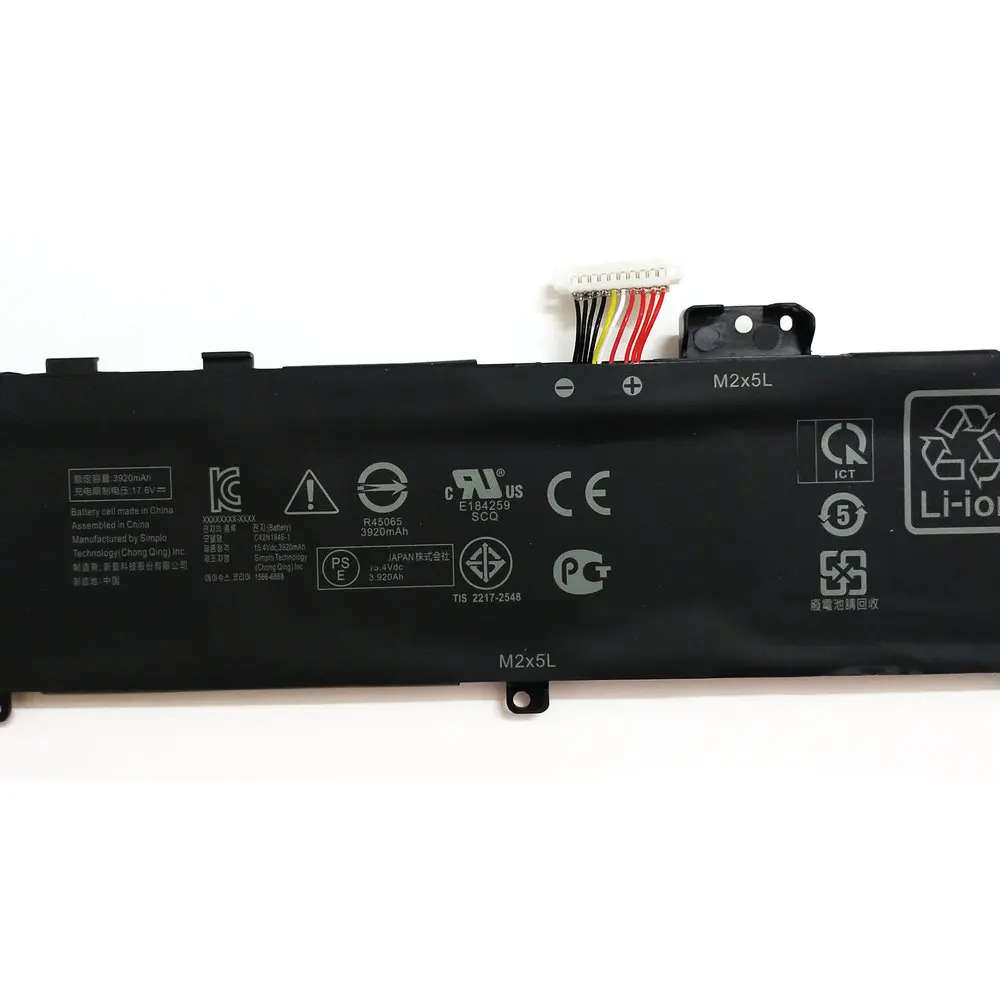 

Для Asus ZenBook Pro Duo UX581GV Duo Pro UX581G Pro Duo UX581GV 0B200-03490000 C42N1846-1 Аккумулятор для ноутбука 15,4 В 62 Втч 4038 мАч