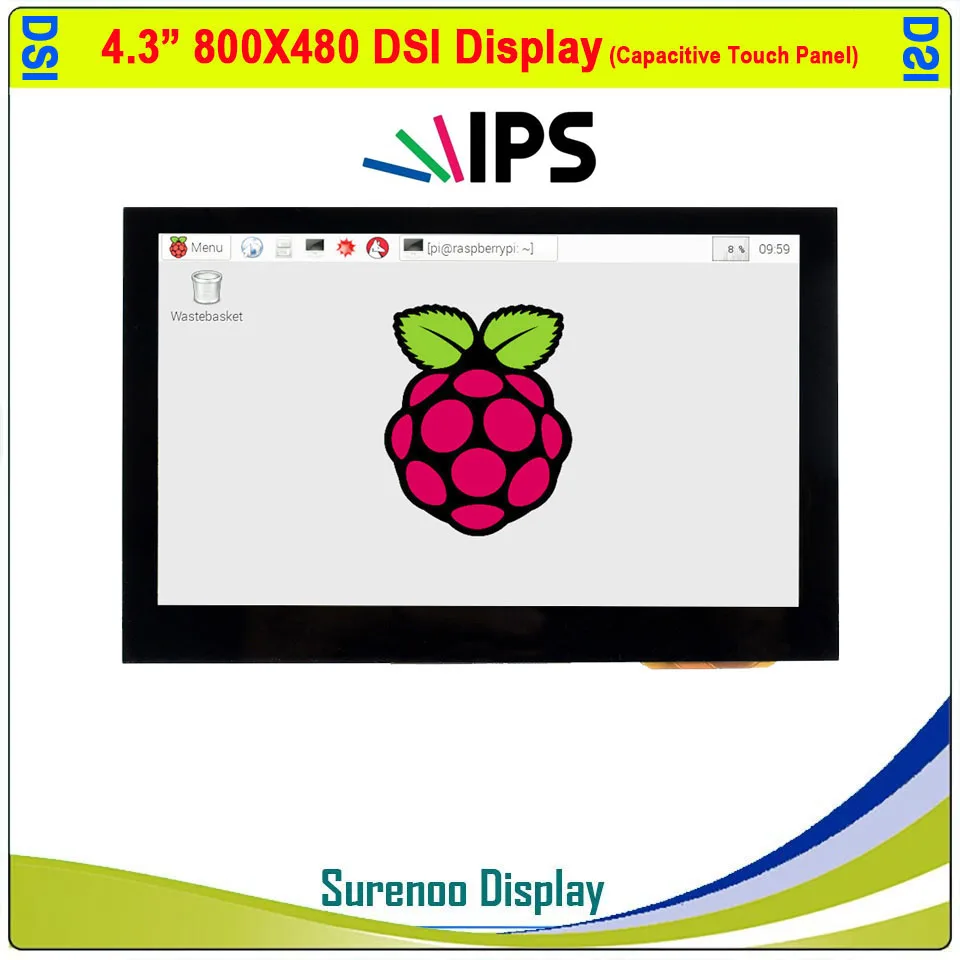 

4.3" 4.3 inch 800*480 MIPI IPS TFT DSI Multi-Touch Capacitive Touch Panel LCD Module Display Monitor Screen for Raspberry Pi