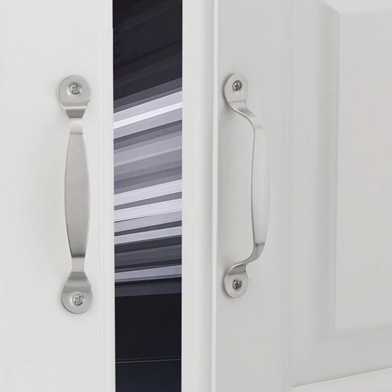 2 Pcs Big Home Goods Modern Minimalist Door Handle Stainless Steel Decorative Furniture Cabinet Bathroom Drawer Flush Handles