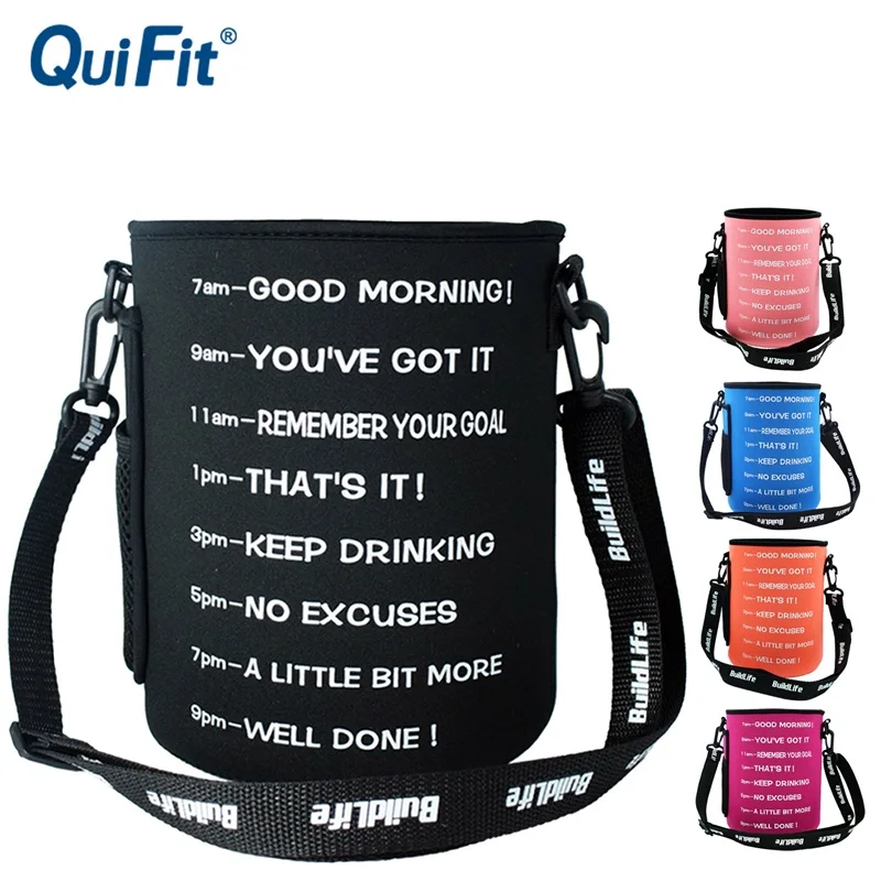 

Bag Sleeve Bottle Cover Carrier With Shoulder strap Suitable For Quifit 2.2L 2.5L 3.78L Gallon Water Bottle (No Bottle Included)