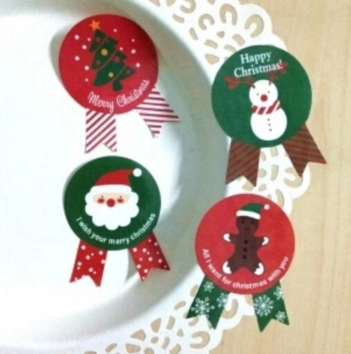 800pcs/lot Cute Christmas Theme series Badge Design DIY Multifunction Seal Sticker Gift Sticker Label