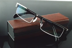 Titanium Alloy Business Style Half-rim Multi-layer Coating Lenses Reading Glasses +0.75 +1 +1.25 +1.5 +1.75 +2 +2.25 +2.75 to +6