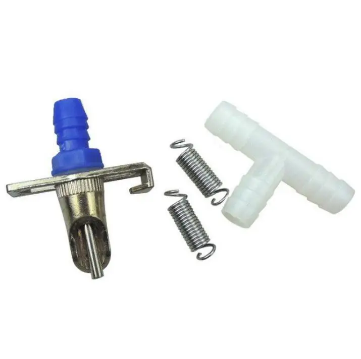 

500sets/lot Automatic Water Feeder Drinker Fountains Waterer with Spring and Tee Coupling for Rabbit Chicken Poultry SN3404