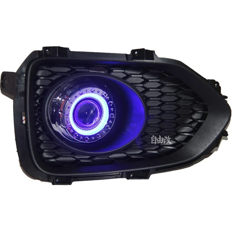 Eosuns Innovative Cob Angel Eye Led Daytime Running Light Drl + Halo Fog Lamp + Projector Lens for Kia Sorento 2009-12