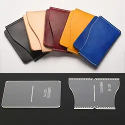 2 Pieces/Set Acrylic Card Bags Stencil Leather Pattern Template DIY Leathercrafts Tools