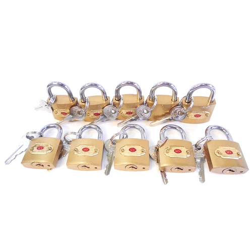 Imagen 2 del producto 10 candados de 32 mm abiertos por las mismas teclas