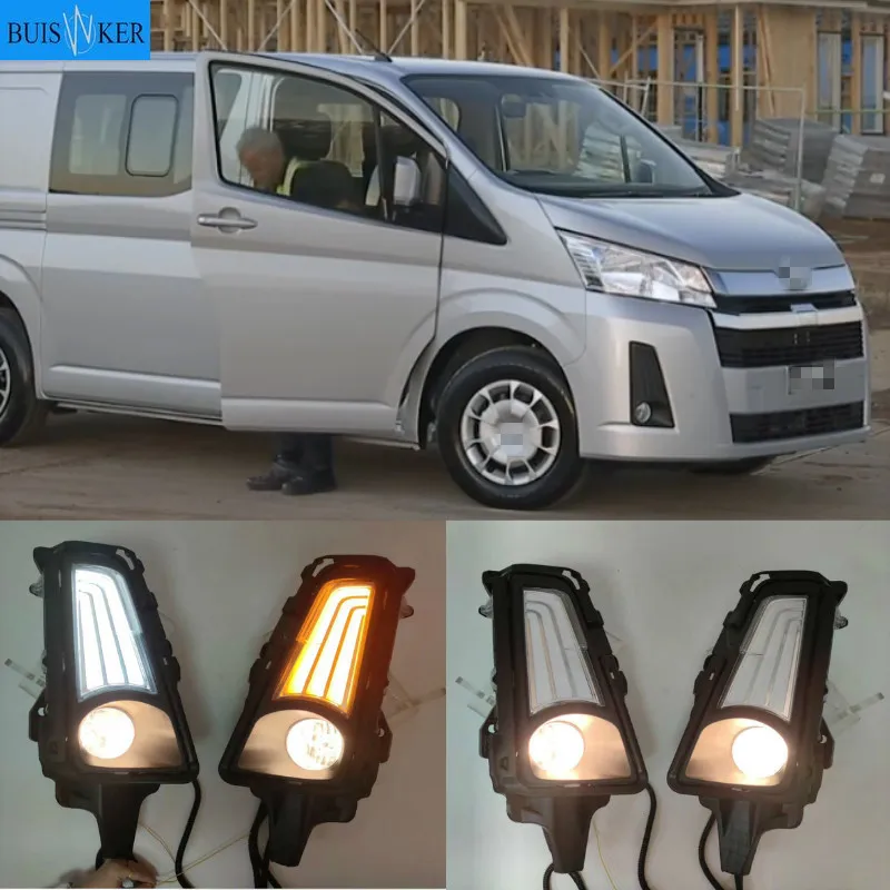 

For Toyota Hiace Commuter GL H300 2019 2020 Car LED Fog Lamp Auto Driving Daytime Running Lamp Daylight With Wires & Switch