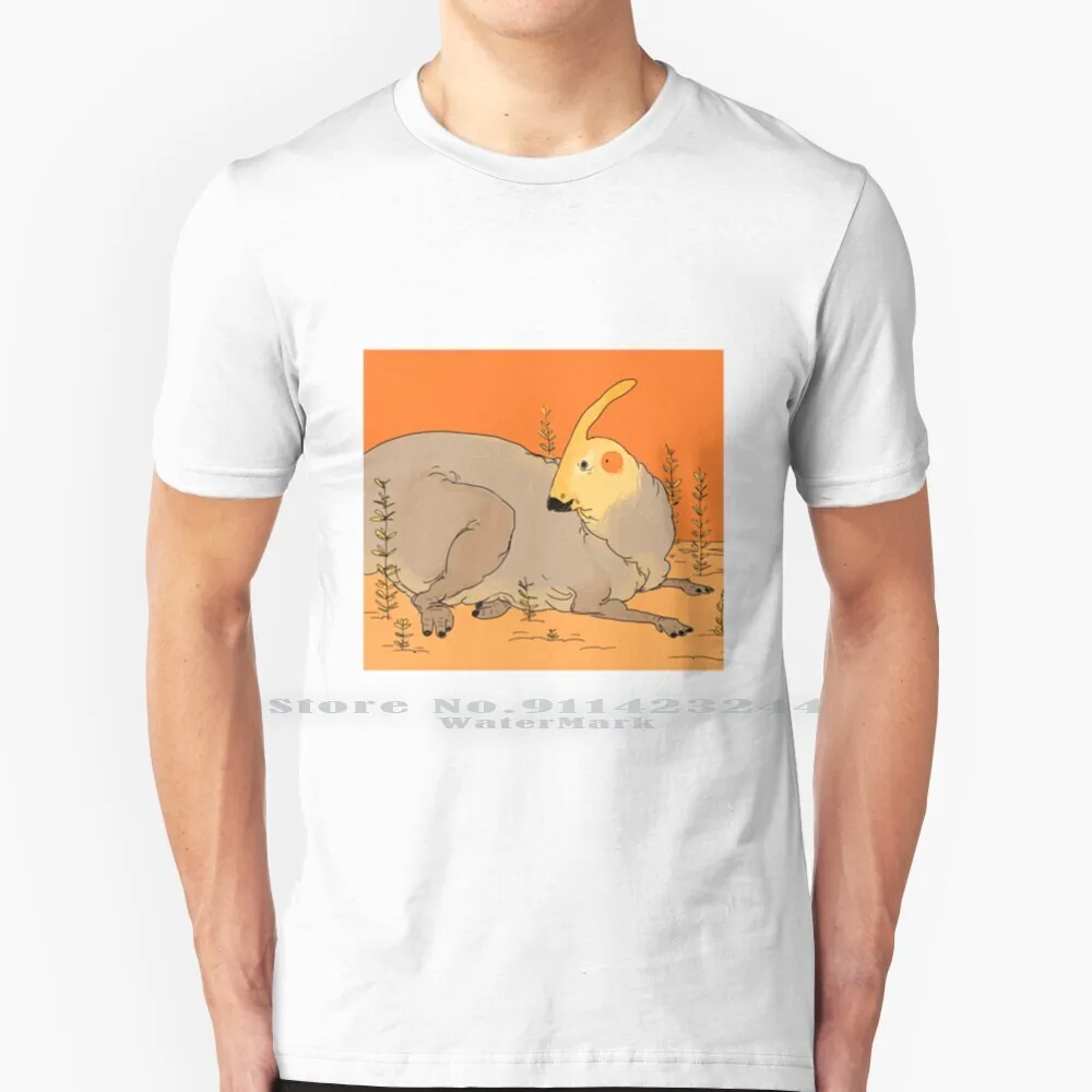 Chubby Parasaurolophus T Shirt Cotton 6XL Jomadraws Julian Miholics Jomajaba Dinosaurs Parasaurolophus Paleo Art Ornithischians