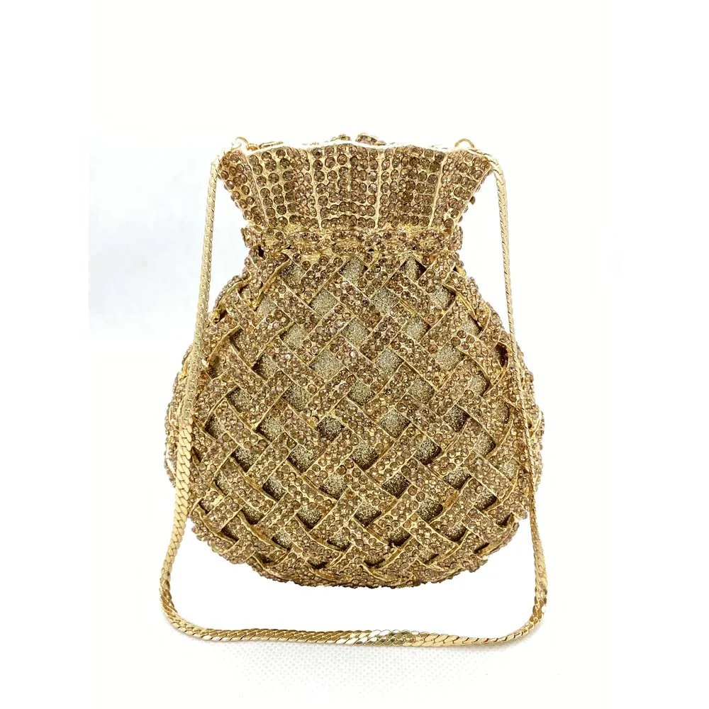 Bolso de mano con diamantes de imitación para mujer, bolsa de mano con cristales dorados, plateados y negros, bolso de diseñador de lujo para fiesta nocturna, gran oferta