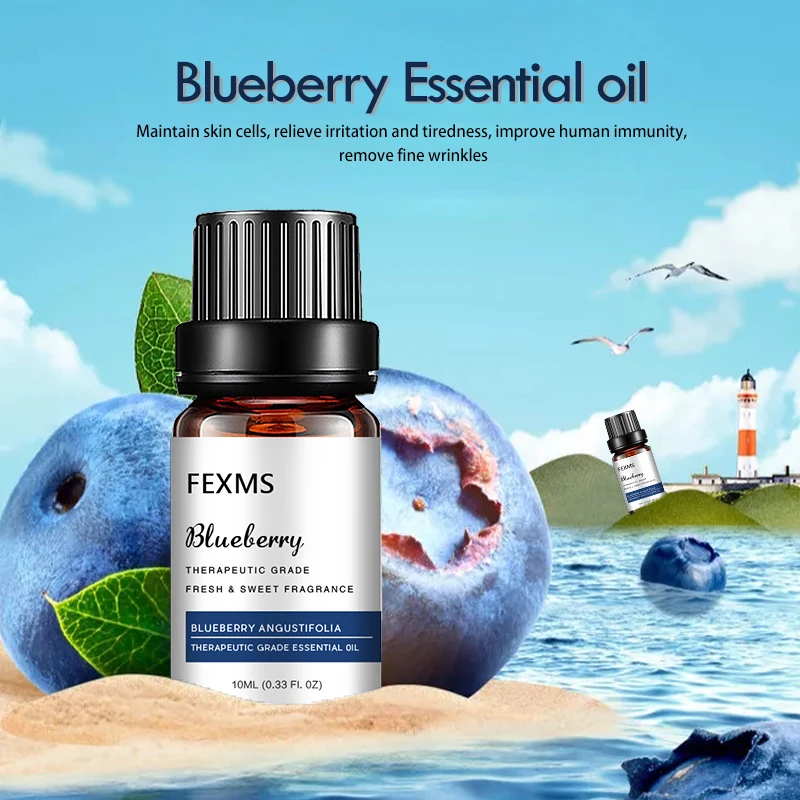 100% Pure Blueberry Essential Oil  Nature for Aromatherapy | Humidifier, Massage,Diffuser, Skin & Hair Care,DIY