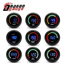 DRAGON GAUGE 52mm Tachometer Voltmeter Boost Vacuum Air-Fuel Ratio Water Temp Oil Temp Oil Press EGT Gauge Fit for 12V Car