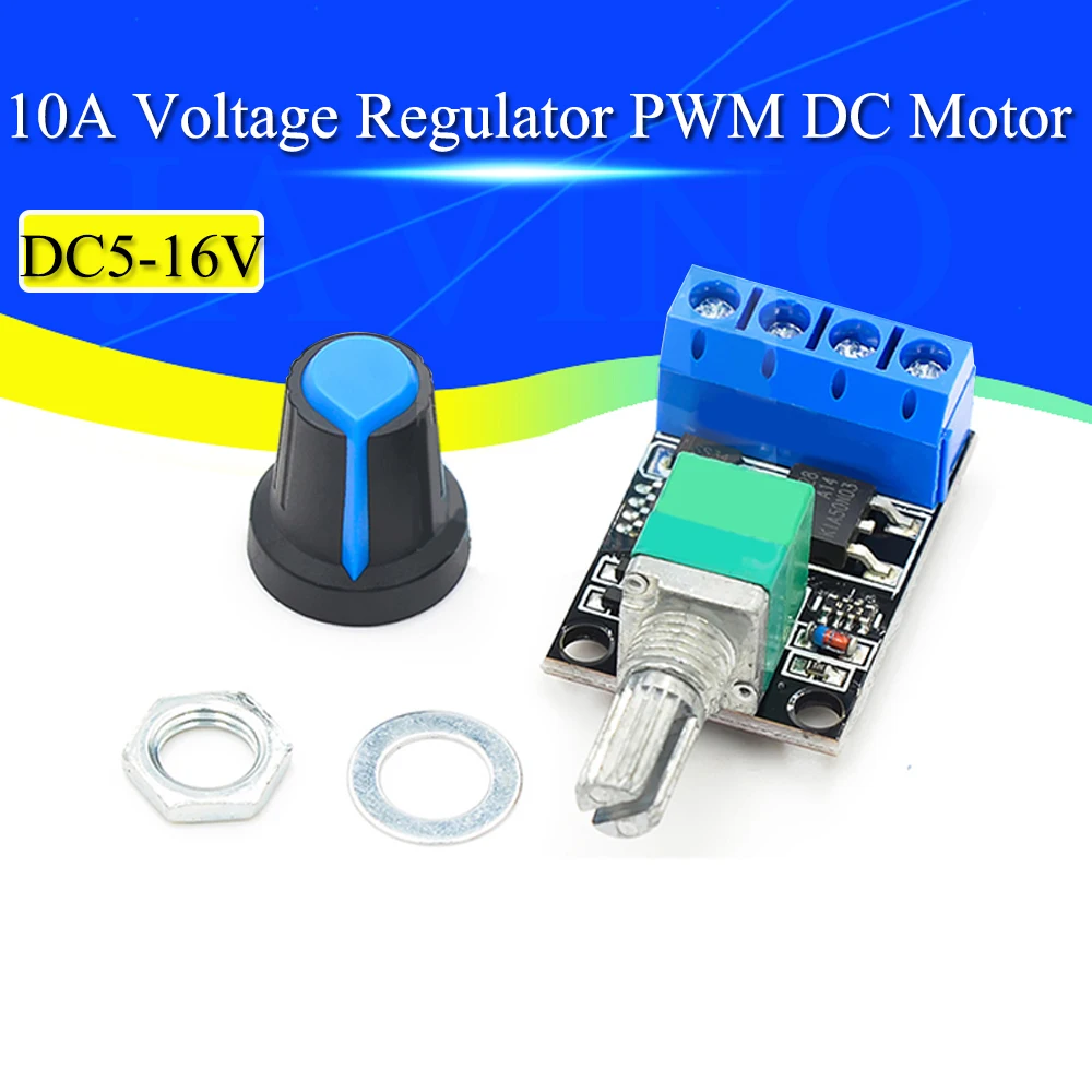 Regulador de voltaje PWM DC, controlador de velocidad del Motor, regulador de velocidad continuo, atenuador LED, 5V, 12V, 10a